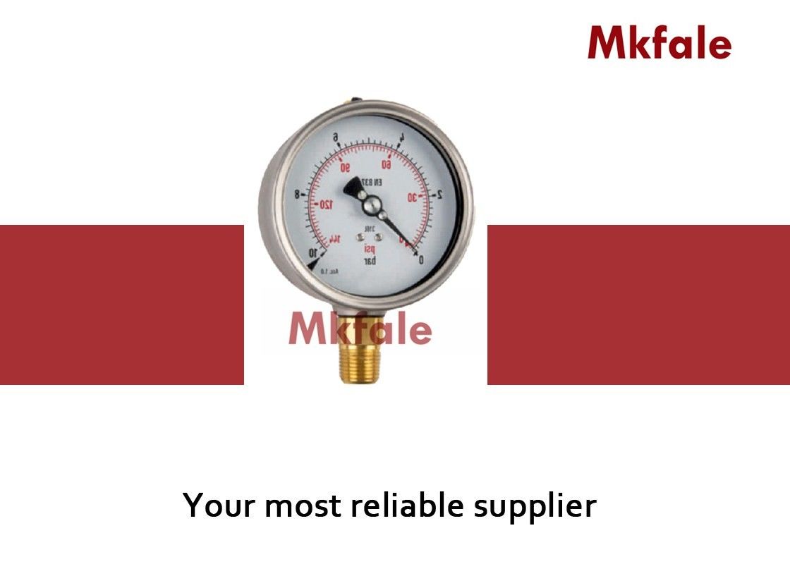 Digital Liquid Filled Pressure Gauge / Liquid Filled Oil Pressure Gauge Back And Bottom Entry